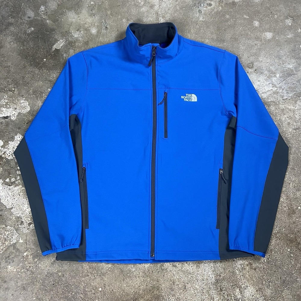 The North Face Apex Bionic Jacket Size XL Blue Soft Shell Outdoor Hiking Wear